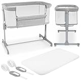 Moby-System Luna 3in1 Babybett & Kinderreisebett mit Matratze -...