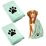 Hundehandtuch, 2 Stück Hundehandtuch Extra Saugfähig für Hunde Und...