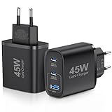 2er-Pack USB C Ladegerät 45W Netzteil GAN für iPhone/Samsung Galaxy...