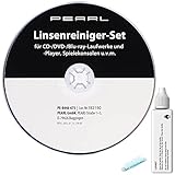 PEARL Reinigungs CD: Linsenreiniger-Set für CD-/DVD-/Blu-ray-Laufwerke und...