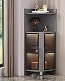 Moderne Glasvitrine mit LED-Leuchten für Wohnzimmerdekoration