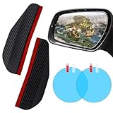 ZhouWei 4 Stücke Autospiegel Regenschutz Set, Kohlefaser Autospiegel...