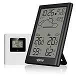 Optus Funkwetterstation mit Außensensor, DCF-Uhr, Frostwarnung, Anzeige...