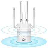 WLAN Verstärker für Allen WLAN Geräten, WLAN Repeater mit 4 Antennes,...