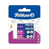 Pelikan AL20 Kunststoff-Radierer, 6,5x1,2x2,1cm, weiss, 3 Stück