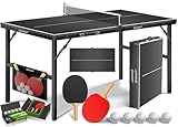KESSER® Tischtennisplatte Mini mit Tischtennisschläger-Set,...