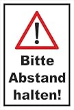 Melis-Folienwerkstatt Aufkleber Bitte Abstand halten - 30x20cm – 20 VAR...