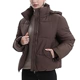 PUFFIT Damen Winter Jacke mit Kapuze Warmer Wasserdicht Winterjacke...