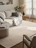 Hanse Home Wollteppich Eleni - Natur Wohnzimmerteppich - Handgetuftet -...