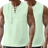 Tanktop für Herren, Strand, Baumwolle, Sommer, ärmellos, atmungsaktiv,...