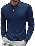 PINSPARK Golfshirts Herren Langarm Poloshirt Herbst Atmungsaktiv...