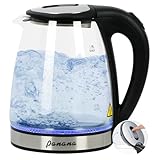 Glas Wasserkocher 1,8 Liter | 1800 Watt | Glas Teekocher | 100% BPA FREI |...