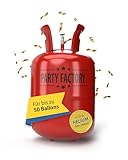 Party Factory – Helium Gasflasche 1x 400L für ca. 50 Luftballons –...