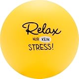 Sheepworld Knautschball mit Spruch Relax | Ball 6,2 cm, gelb, mit lustigem...
