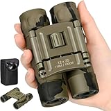 BJNN Fernglas 12x25 Fernglas Erwachsene HD Faltbares Binoculars mit...