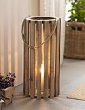 Dekoleidenschaft Laterne Recycelt aus recyceltem Holz mit Windlichtglas, Ø...