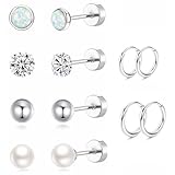 Titan Ohrringe Damen 6 Paare Medizinische Ohrstecker Ohrstecker...
