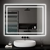 Dripex Badspiegel mit Beleuchtung Led Spiegel mit Touch-Schalter, Dimmbar,...
