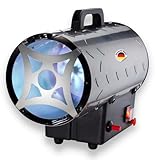 ROWI Gas Heizgebläse/Gas-Heizkanone 15 kW inkl. Gasschlauch, Druckminderer...