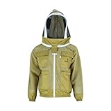 BIENE24 Imkerjacke Premium mit Atmungsnetz + Fechtschleier für Bienen...