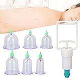 Schröpftherapie-Set, 6 Therapiebecher Schröpfset mit Pumpe,...