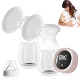 Anluomania Elektrische Milchpumpe, Doppelmilchpumpe Wiederaufladbare,...