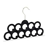 Relaxdays Schalhalter, Tücher, Krawatten, Gürtel, Haken 360° drehbar,...