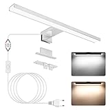 NIORSUN Spiegelleuchte Bad LED 12W 40cm, Zweifarbige Temperatur 4000K...