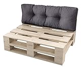 sunnypillow Palettenkissen Auflage Set für Europaletten Indoor und Outdoor...