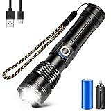 JONSDANY Taschenlampe LED Aufladbar 15000 Lumen, Extrem Hell Zoombare, 5...