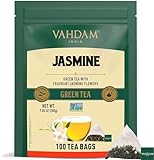VAHDAM- Jasmintee Grüner Tee 100 Teebeutel | Grüner Tee mit Jasminblüten...