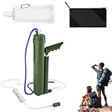 Mimoqk Camping Wasserfilter, Survival Wasserreiniger | Handpumpe...