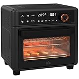 HOMCOM Minibackofen mit Umluft 13L Mini Ofen mit Backblech, Grillrost und...