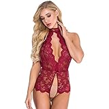 Bodysuit Crotch Jumpsuit Frauen Offene Dessous Teddy Unterwäsche Sexy Sexy...