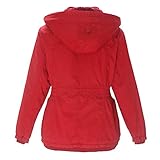 N / C Damen Baumwoll-gepolsterte Jacke Vlies Mittellanger Abnehmbarer...