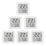 6 Stück Digitales Mini Thermo-Hygrometer, Präzision Thermometer innen...
