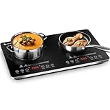 Induktionskochfeld 2 Platten, AMZCHEF Induktionsplatte Doppelt 3500W mit...