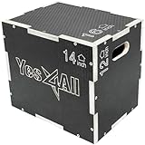Yes4All 3-in-1 rutschfeste Plyo-Box aus Holz, plyometrische Box für...