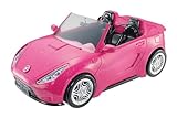 Barbie-Puppe und Auto, Barbie-Auto in glänzendem Pink, Cabrio-Auto mit...