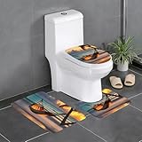 LPLSNWS Sunset Beach Hängematte Anti-Rutsch-Badematten – 3-teiliges Set,...