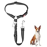 Lxtness Hundegurt fürs Auto, Verstellbarer Anschnallgurt Hund Auto mit...