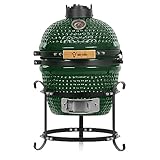 BBQ-Toro Kamado Grill Holzkohlegrill Haiiro Ø 32 cm | Grün | Mini...
