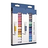 Rayher Hobby 38919000 Ölfarben-Set, 24 Farben, je Tube 12 ml, ideal für...