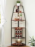 Nisorpa Wine Racks für 12 Flaschen 5-Tier Eck-Weinregal mit Glashalter &...