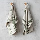 LinenMe Set mit 2 Geschirrtuch Leinen 100%, 45x66 cm Provence - Leinentuch...