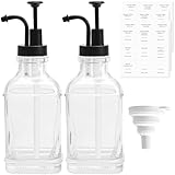 FEIGO Sirup Spender für Kaffeebar, Glassirupflasche mit Pumpe, 500ml...