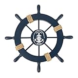 TAIYOU 28cm Steuerrad Anker Holz Dekoration - Nautische Hölzerne...