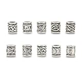 10Pcs Wikinger Bartperlen Viking Bart Perlen Dreadlock Tube Perlen...