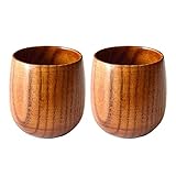 Amaoma 2Pcs Natürliche Holztasse Jujube Holzbecher Becher Hölzerner Tee...