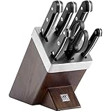 ZWILLING Gourmet Selbstschärfender Messerblock, 7-teilig, Messer und...